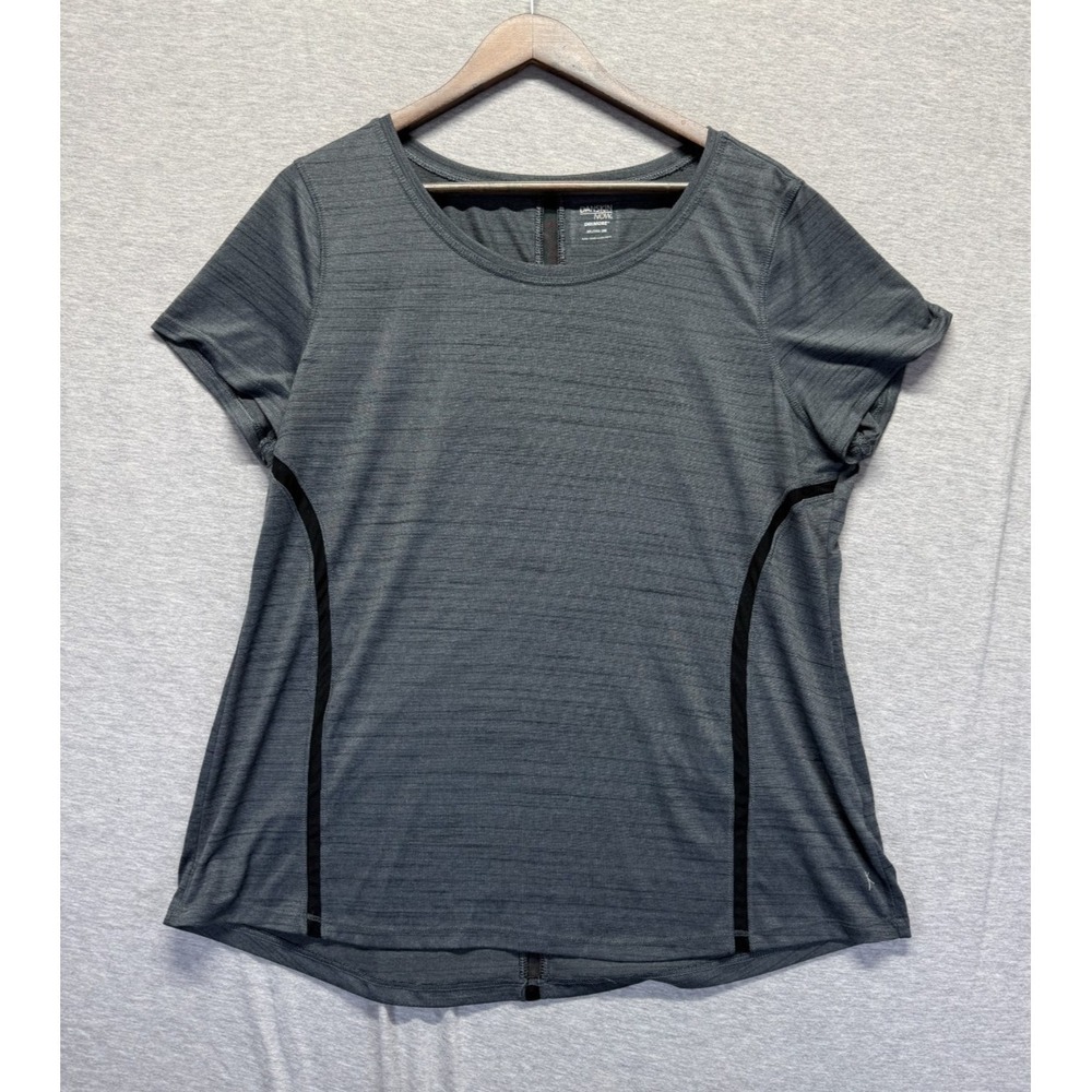 Danskin Now Athletic Works Dri-More Performance Shirt Womens‎ 2XL Heather Gray